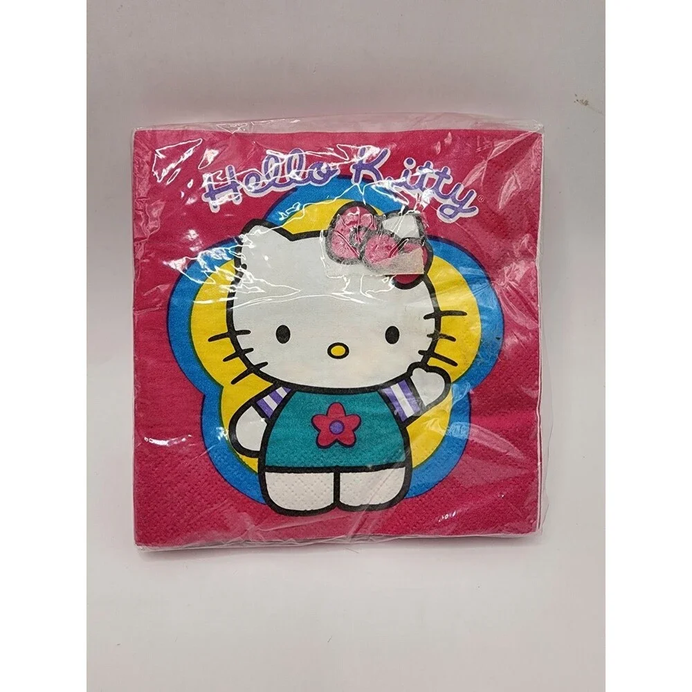 Vintage Hello Kitty Sanrio Party Loot Treat Bags and Napkins 1999 NEW
